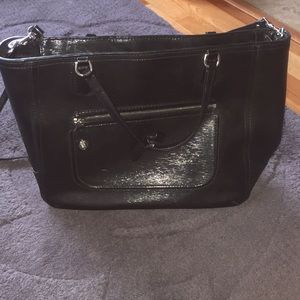 Patent Coach bag